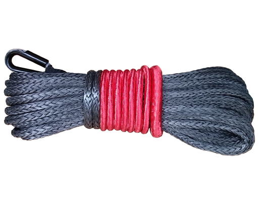 corde sintetica qualità affidabile di colore di grey di 28m x di 10mm per 4x4 gli argani, argani del camion